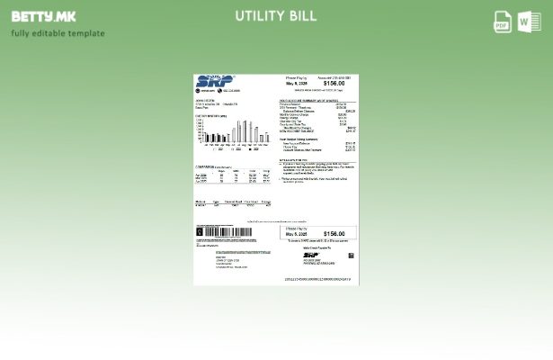 Модерен стил USA SRP шаблон за комунални сметки